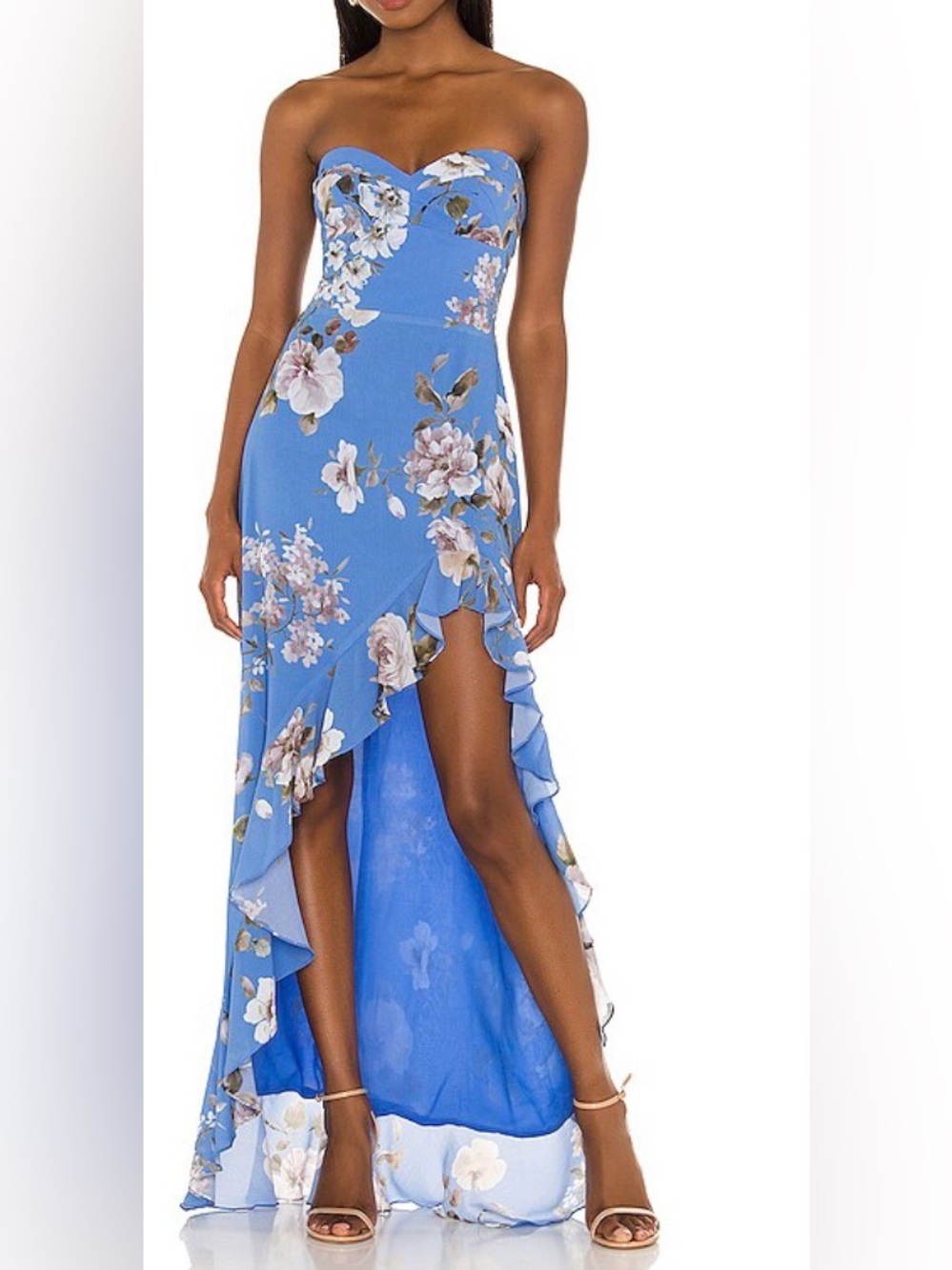 Amanda Uprichard X REVOLVE Eden Gown in Blue Floral